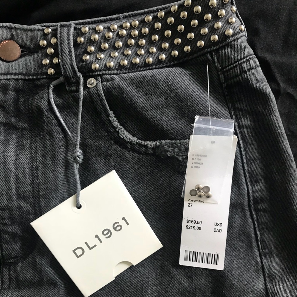 brand new DL1961 black jean skirt
